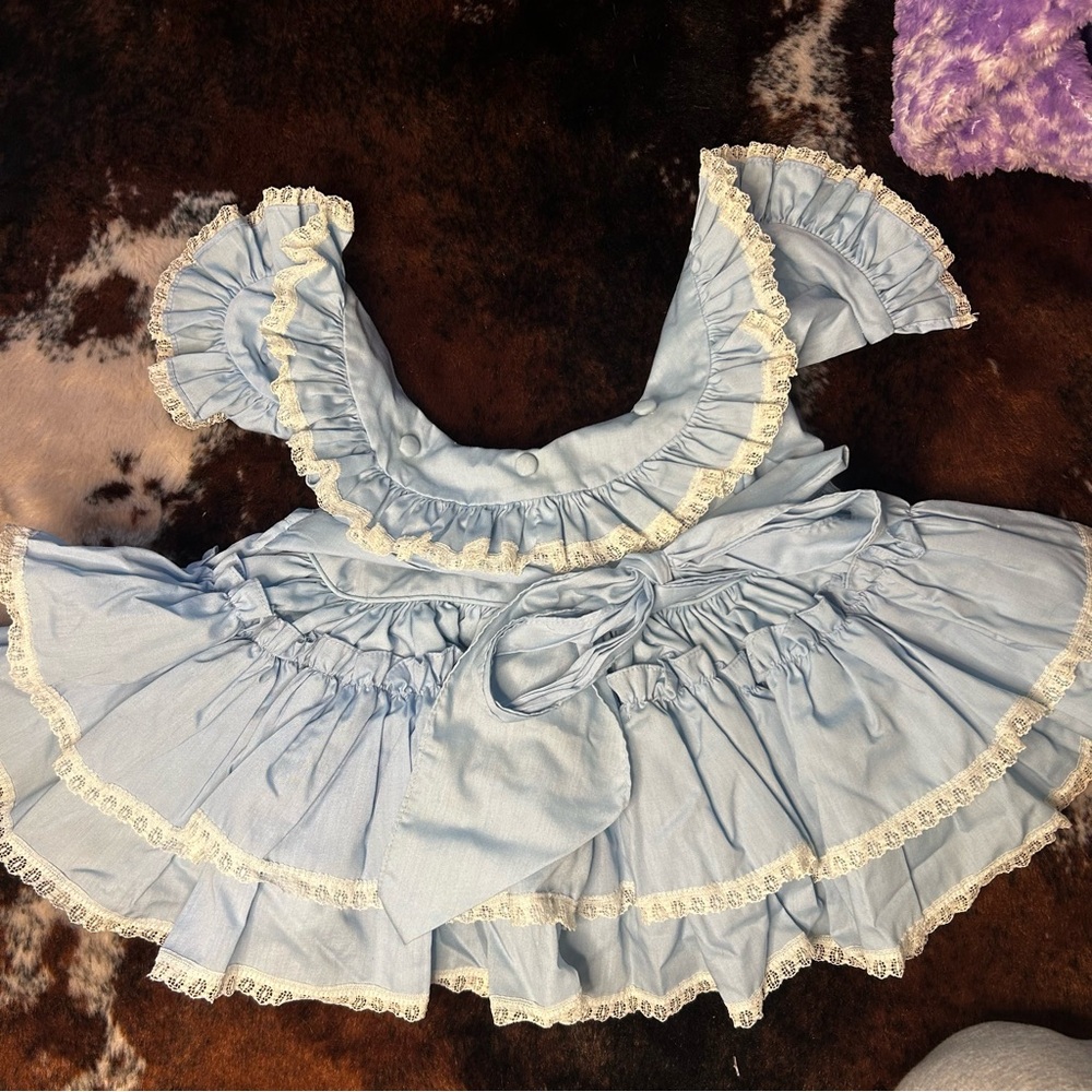 Light Blue Ruffled Kids Costume